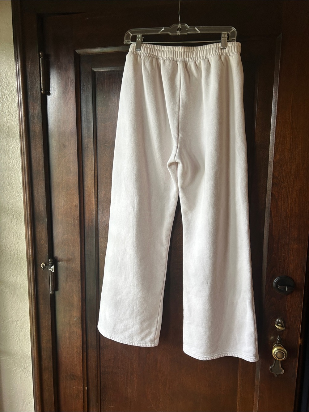 Abercrombie & Fitch Women's Cream Wide-Leg Sweatpants - Picture 5 of 8